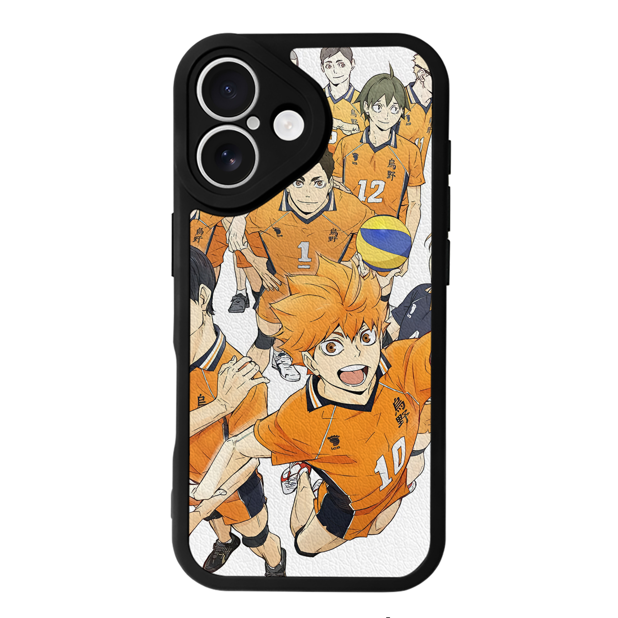 （画像用） ハイキュー!! Haikyu!! 【iPhone 16シリーズ対応】シリコンスマホケース（レザー調） 材質：シリコン